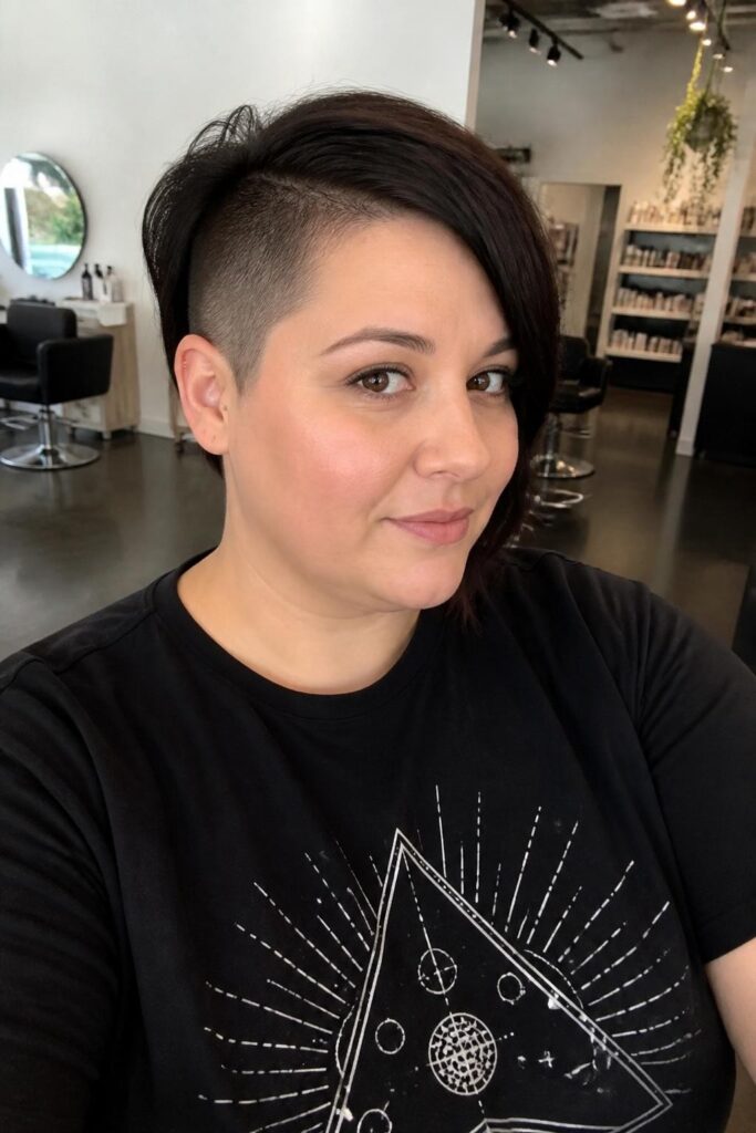 Asymmetrical pixie with undercut