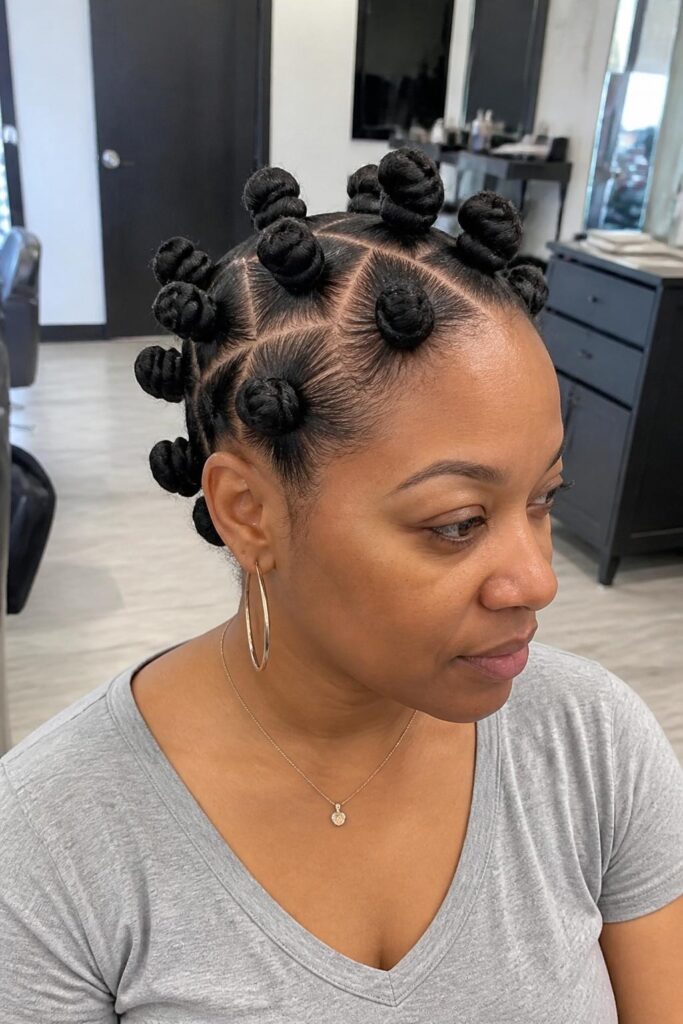 Bantu knots for a quick style