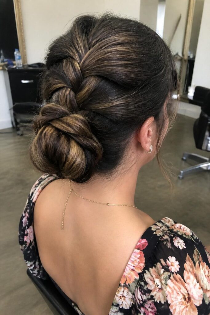 Braided low bun