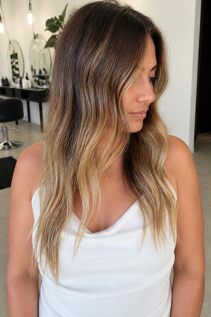 Bronde (brown + blonde) melt