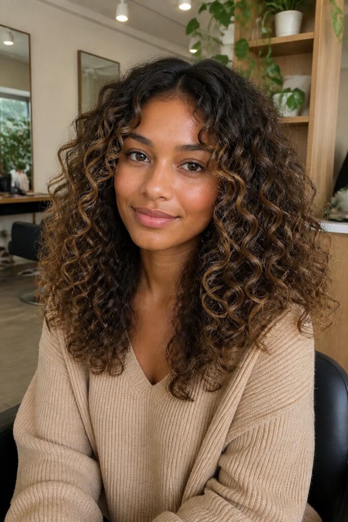 Cappuccino highlights for deep neutral skin