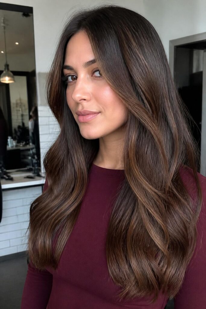 Chocolate highlights for medium cool skin