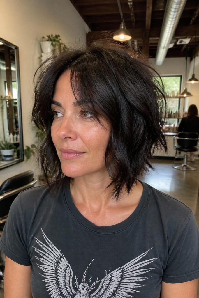 Choppy butterfly bob