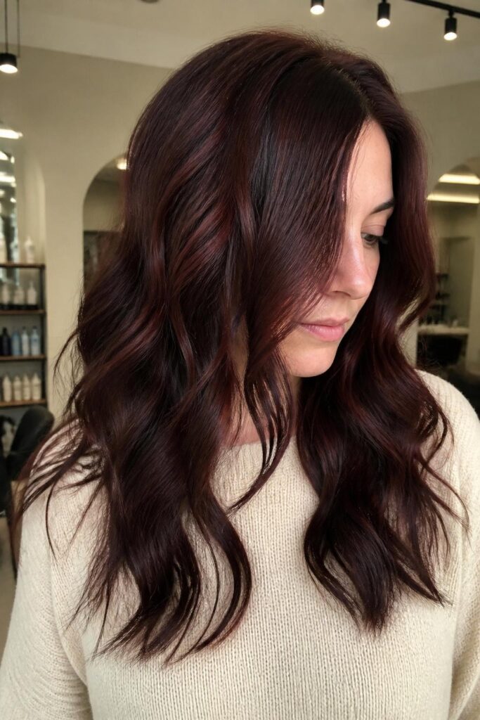 Dark cherry coke with chocolate lowlights