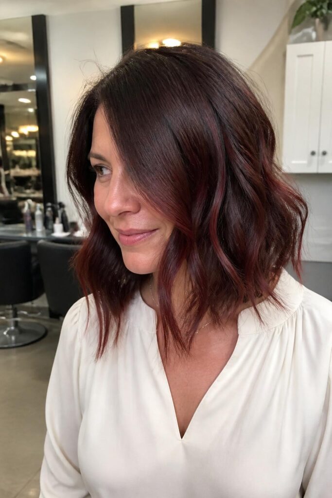 Dark cherry coke with subtle red highlights