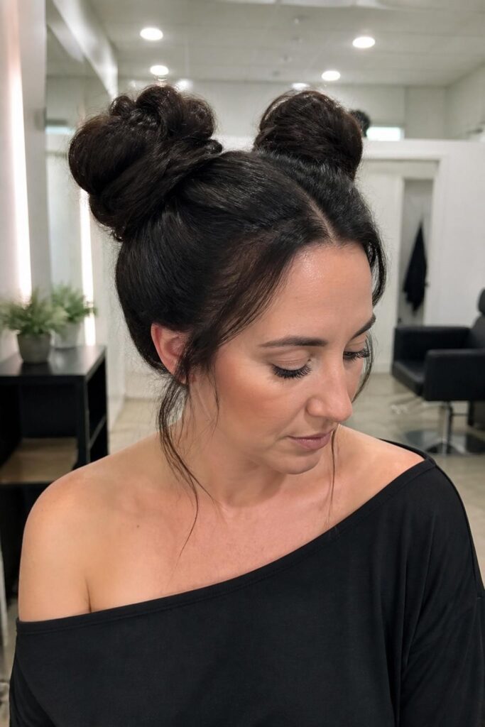 Double bun updo
