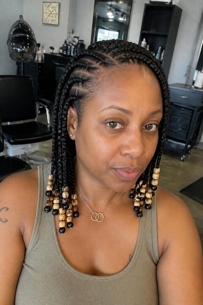 Flat twists with beaded ends