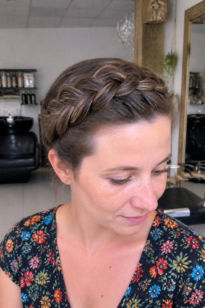 French braid crown