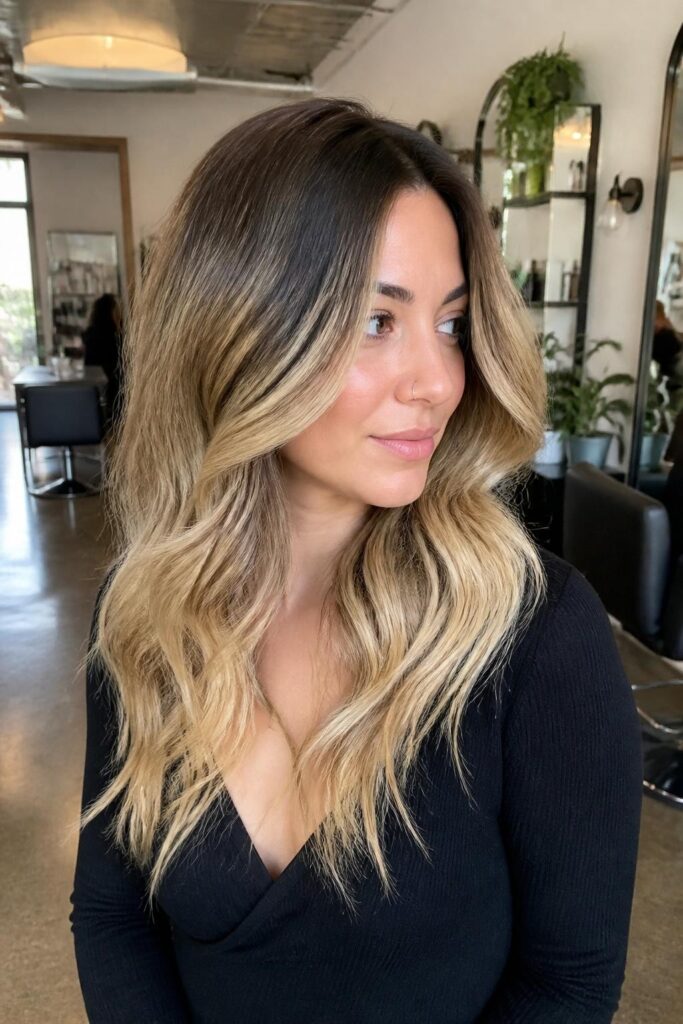 Golden blonde ombre