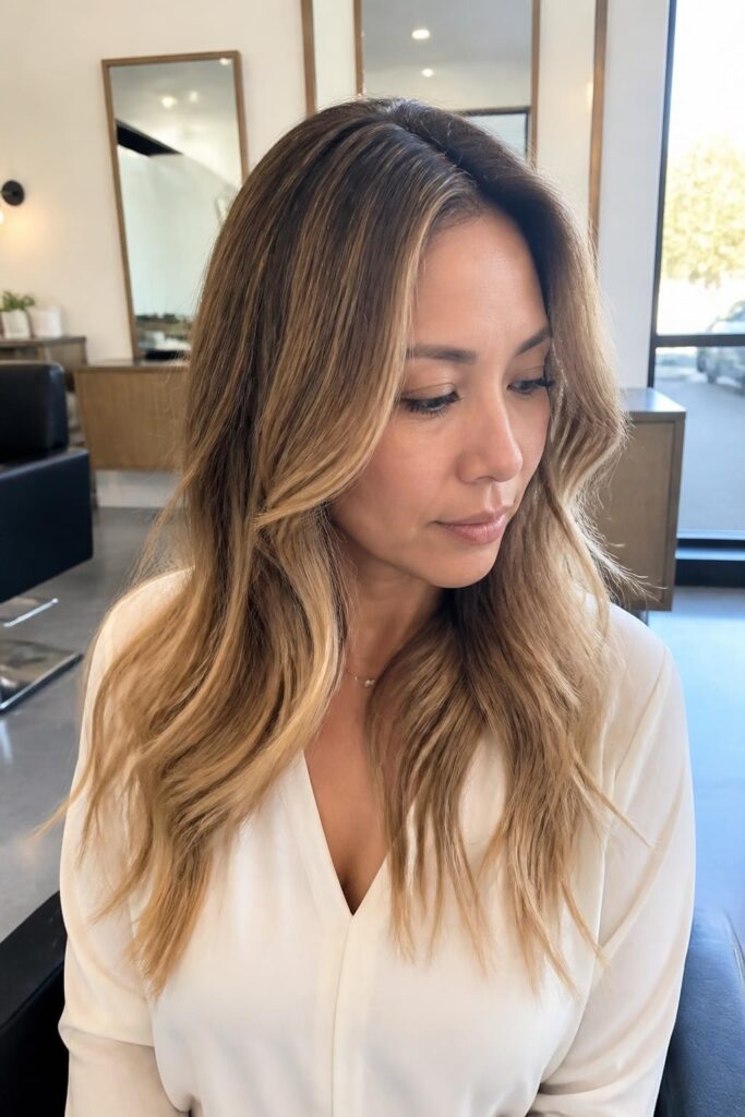 Honey blonde balayage