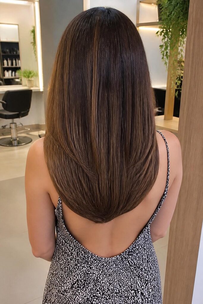 Long layers with a u-shaped back