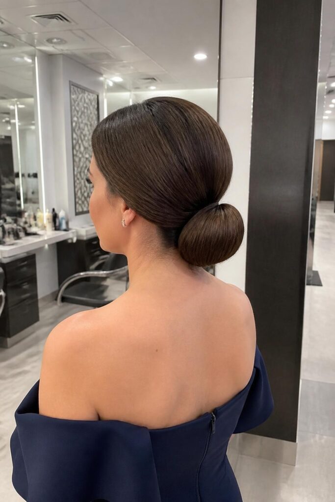 Low chignon