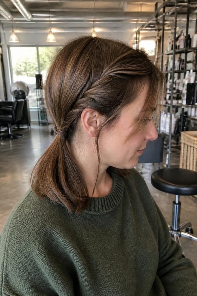 Low pigtails with twisted sections