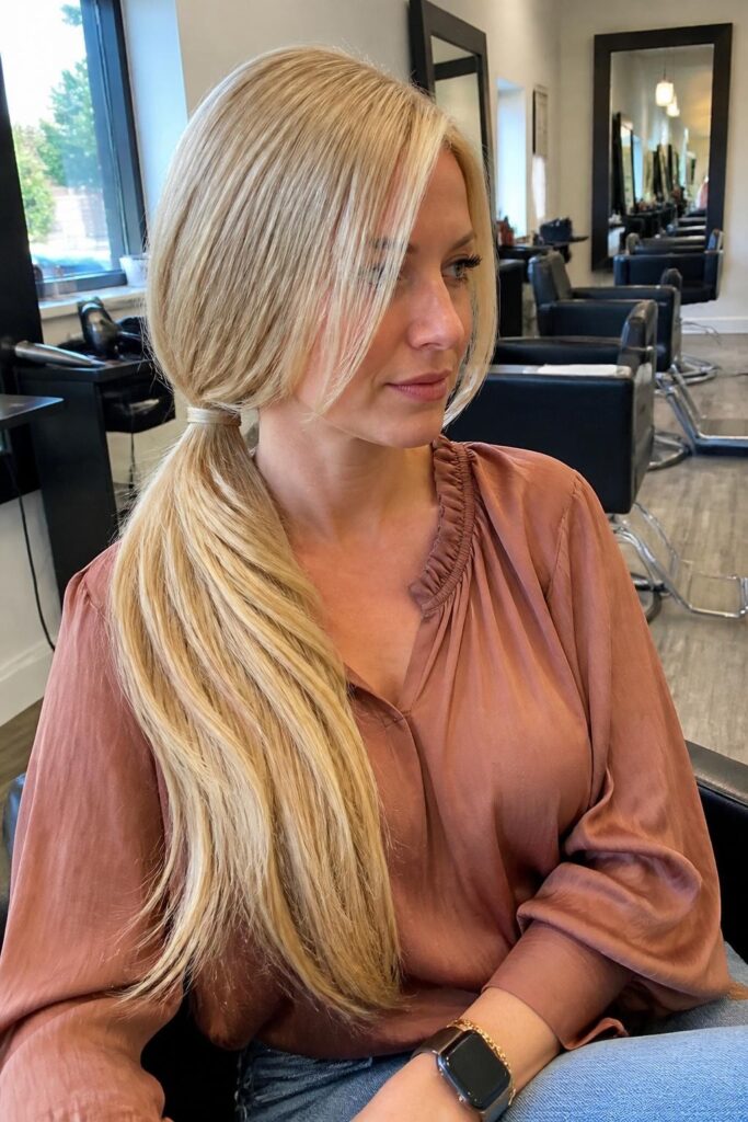 Low side ponytail