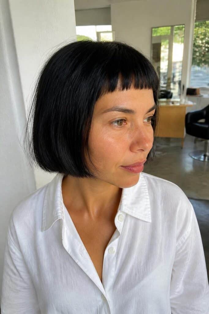 Micro bangs with a chin length bob 683x1024 1