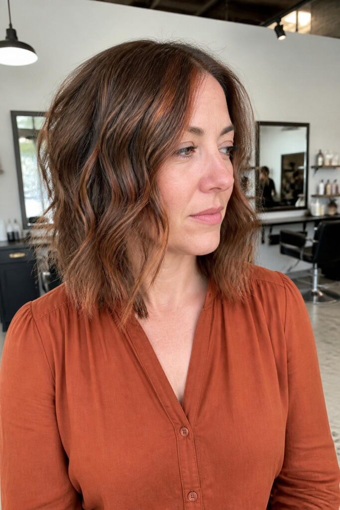 Mushroom brown with copper accents