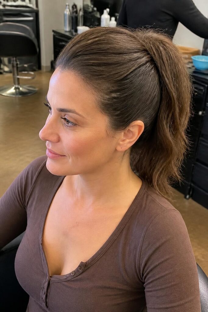 Ponytail with a hidden volume insert