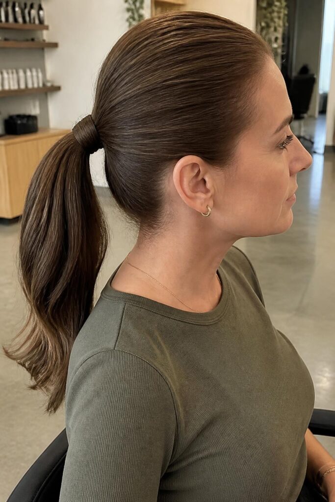 Ponytail with a wrapped base