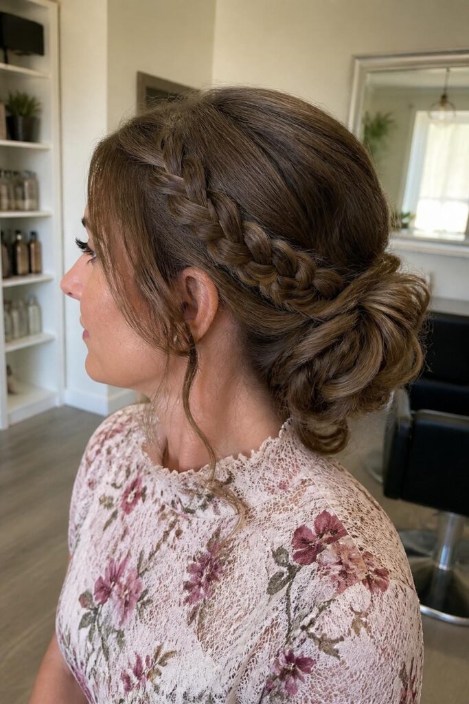 Romantic braided updo