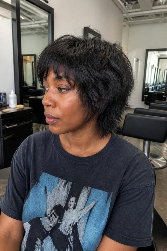Short shag cut