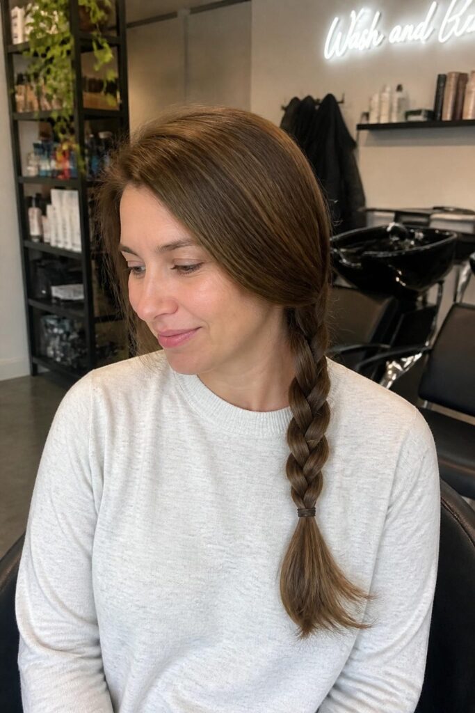 Side swept braid