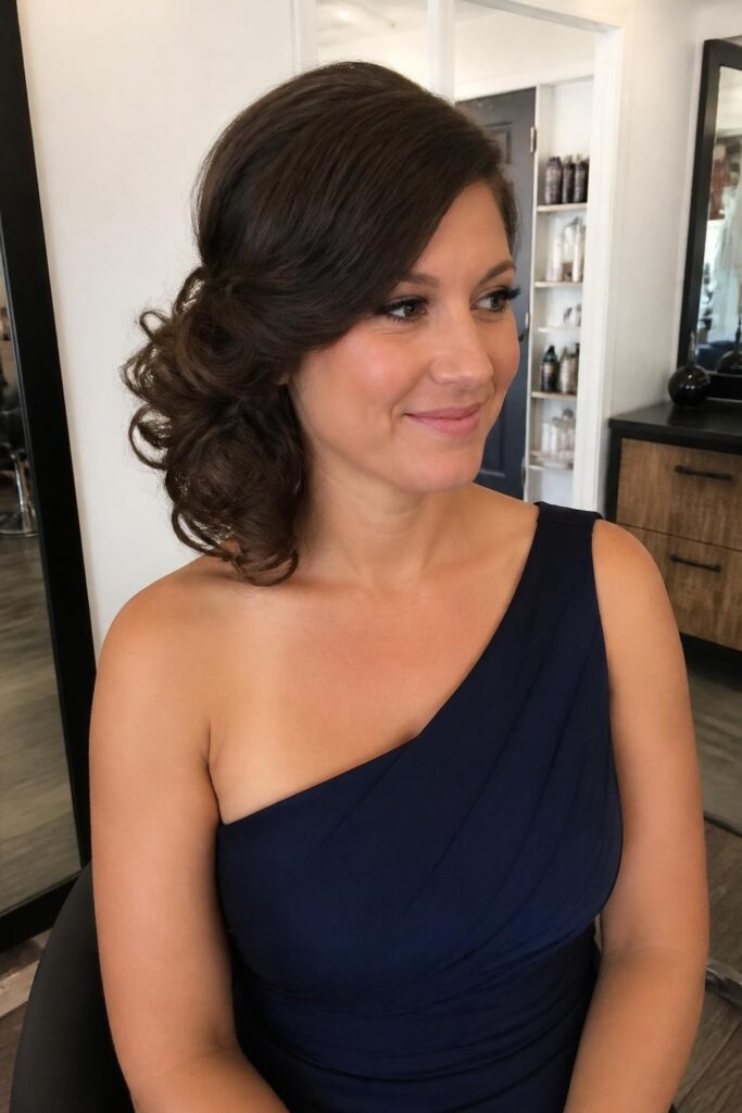 Side-swept updo