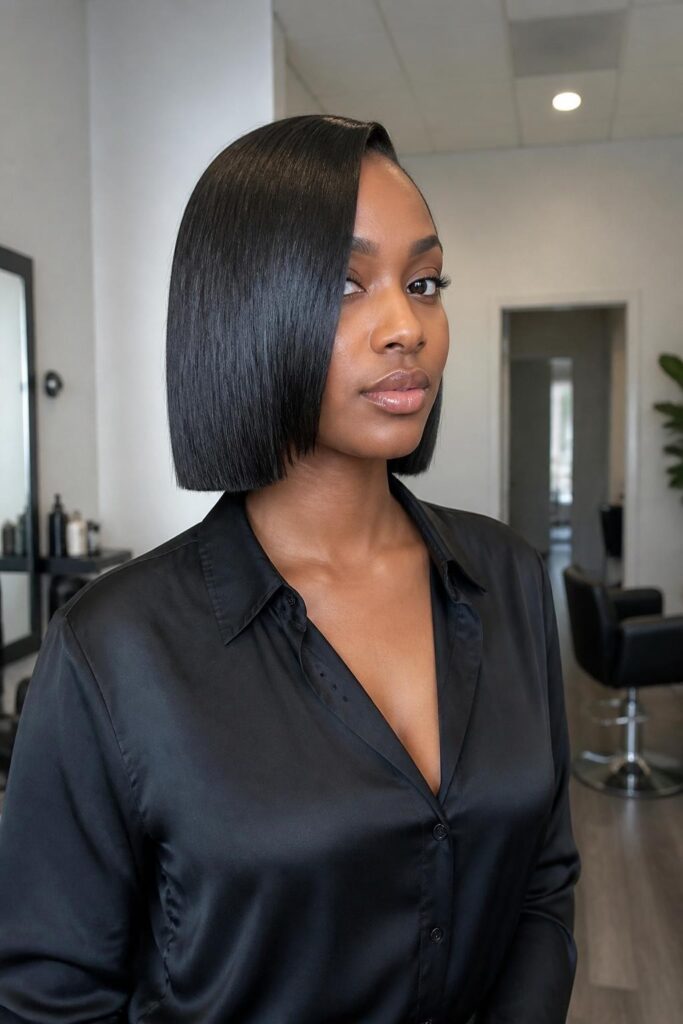 Sleek straight bob