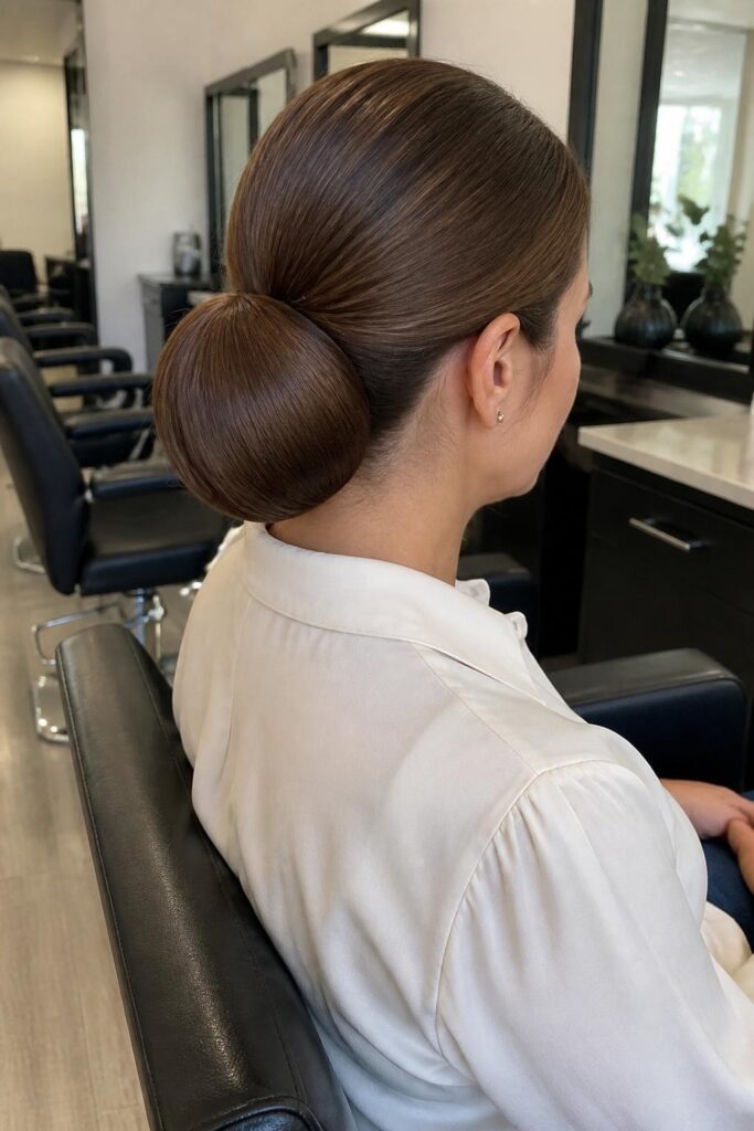Sock bun low style