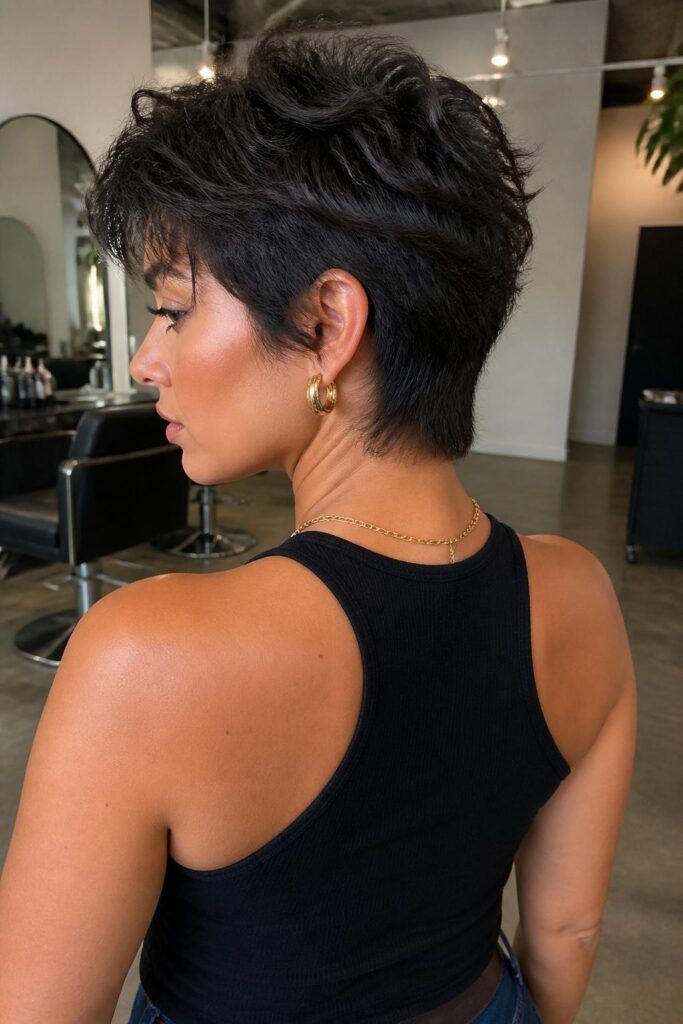 Soft pixie-wolf with tapered nape