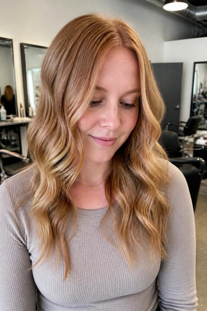 Strawberry blonde waves