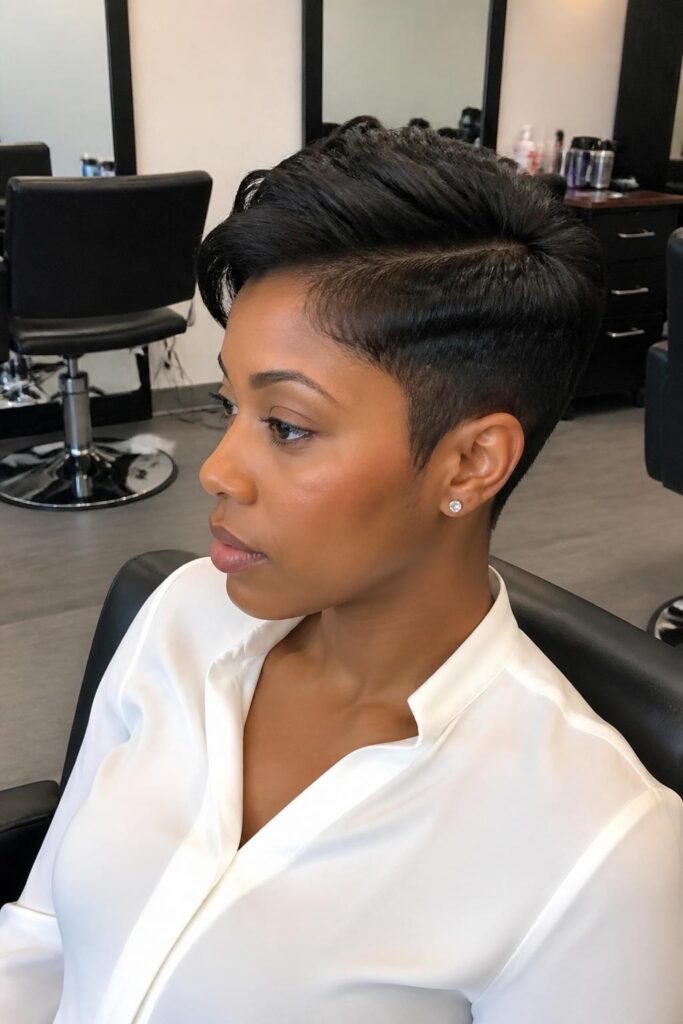 Tapered pixie cut
