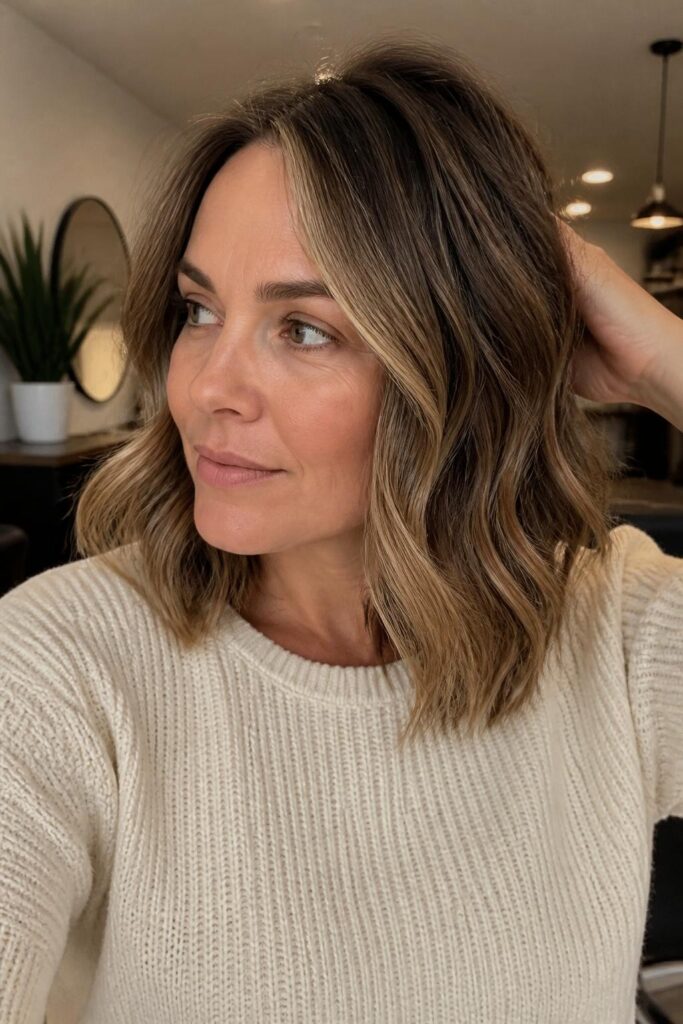 Textured lob with soft waves