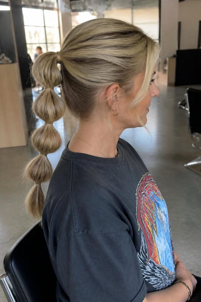 The bubble ponytail