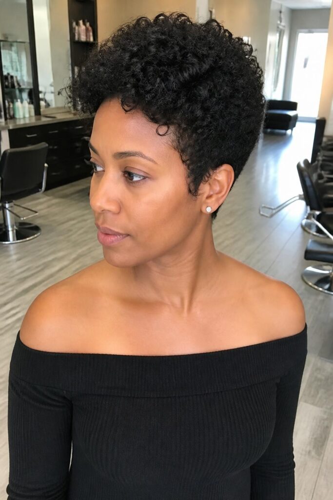 The classic curly pixie