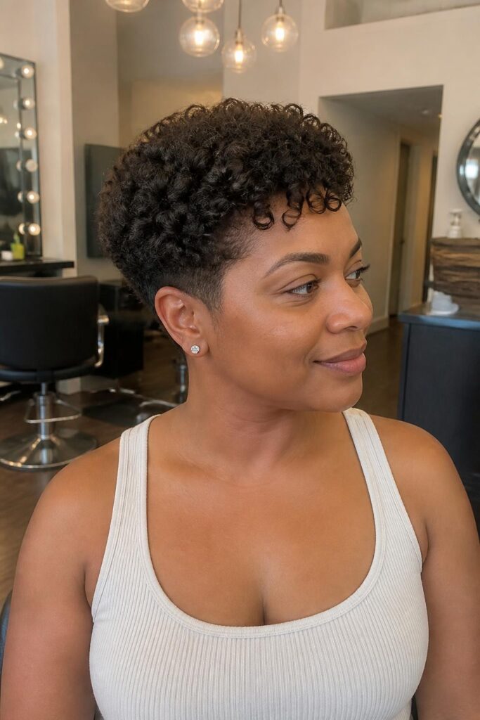 The curly pixie with natural texture