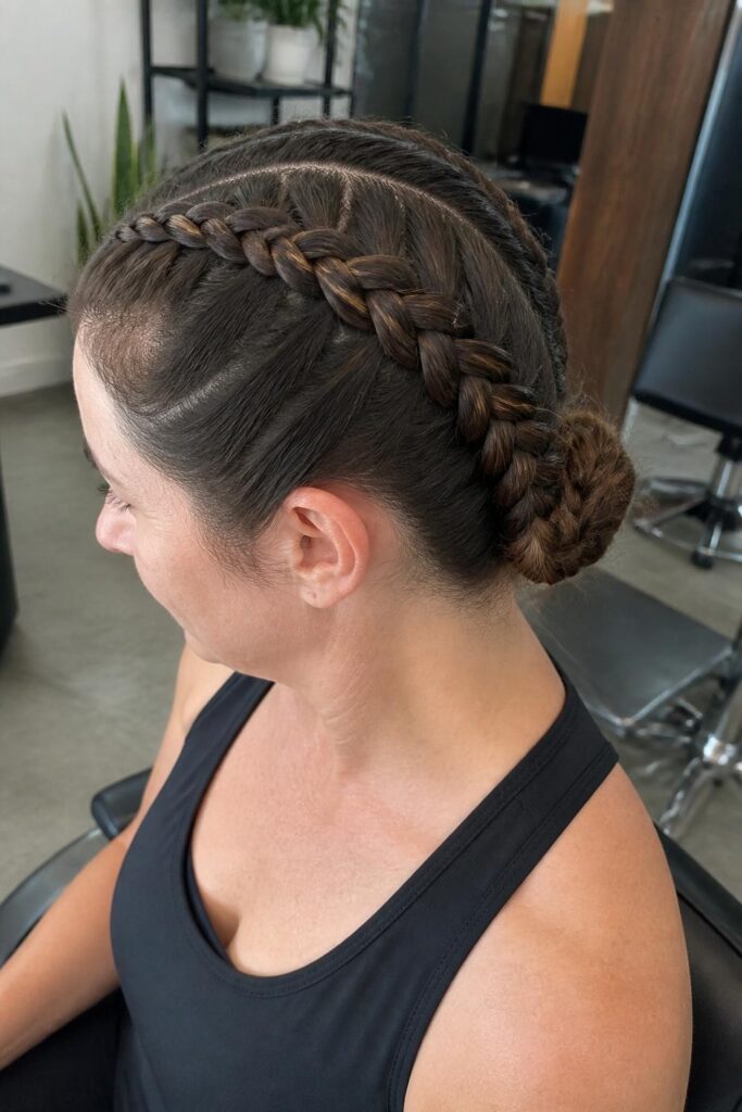 The double dutch braid updo