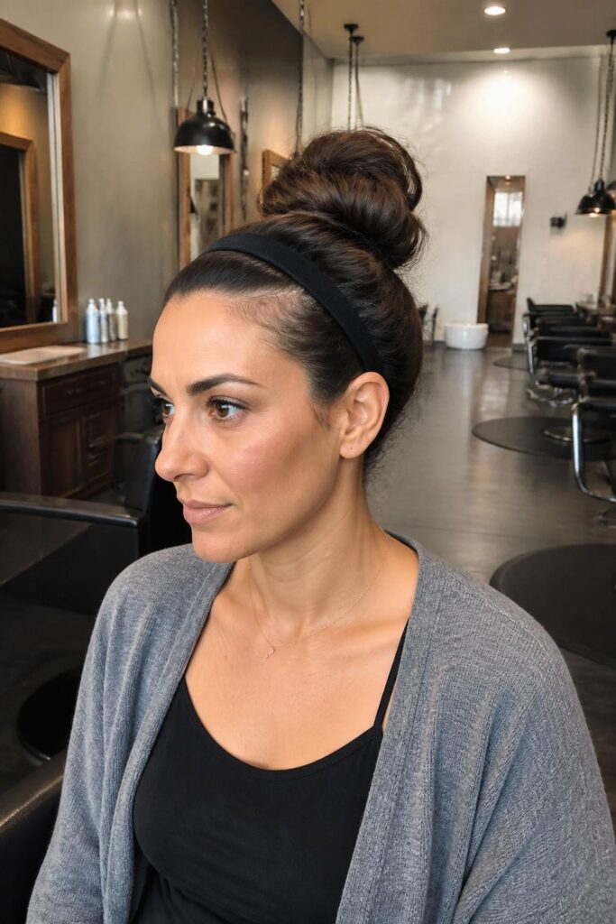 The high bun with headband