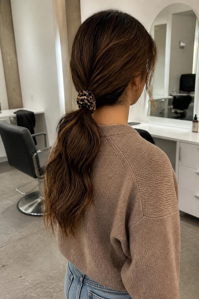 The low twisted ponytail
