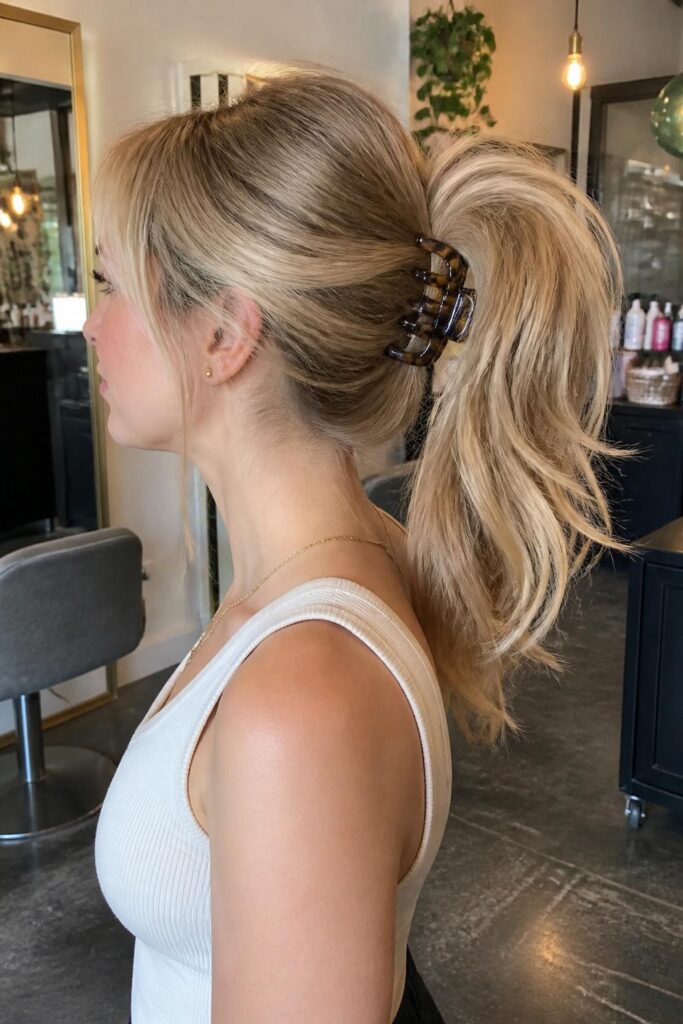 The simple voluminous ponytail