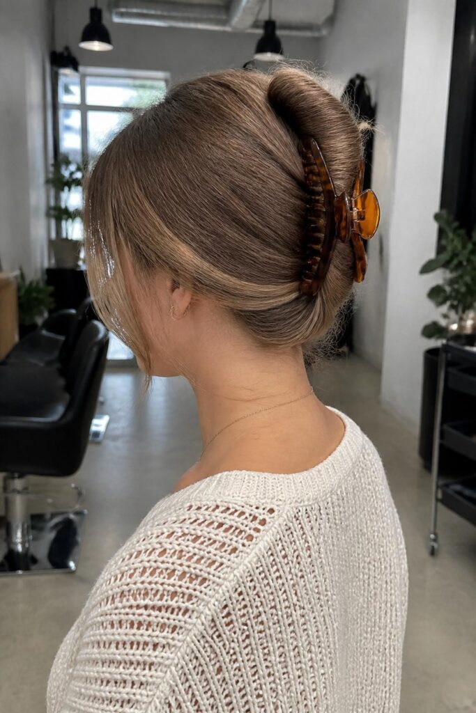 The tucked ponytail