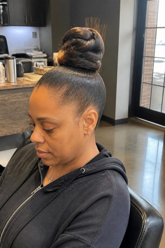 The twisted rope high bun