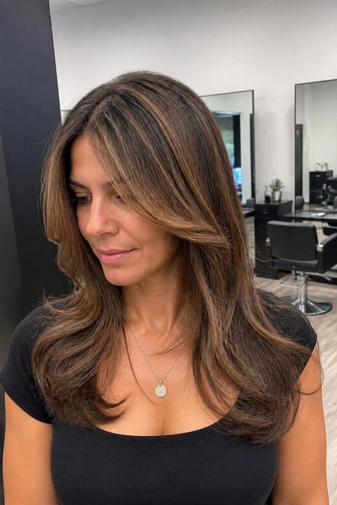 Toffee brown lowlights