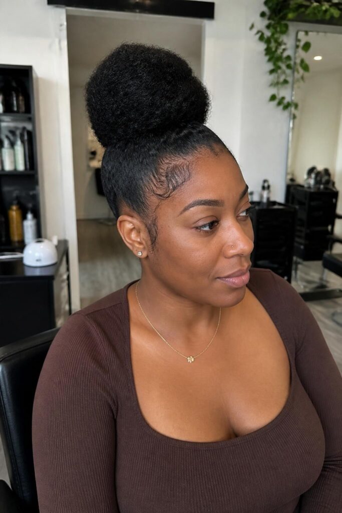 Top knot with defined edges