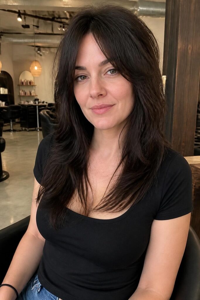Triangle face long shag with choppy ends 683x1024 1