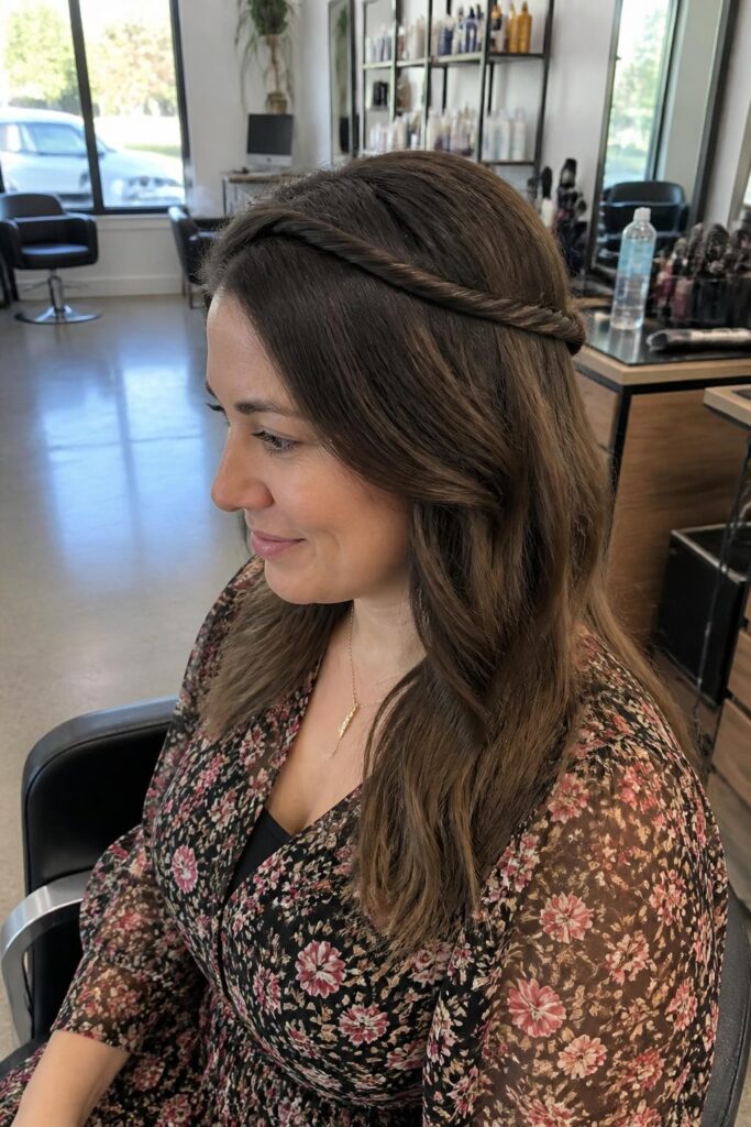Twisted crown braid