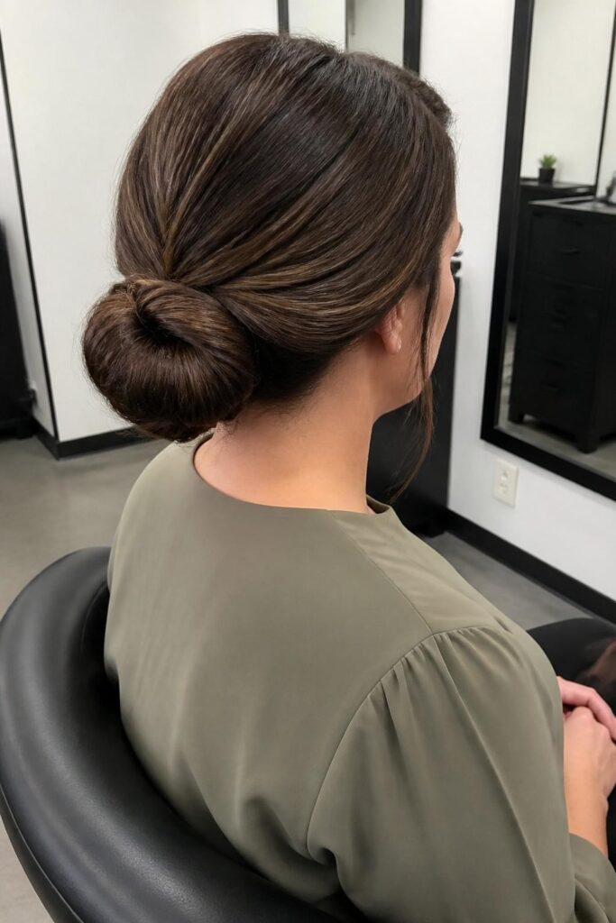 Twisted low bun