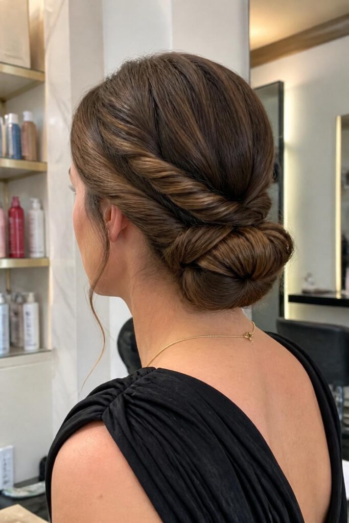 Twisted low bun