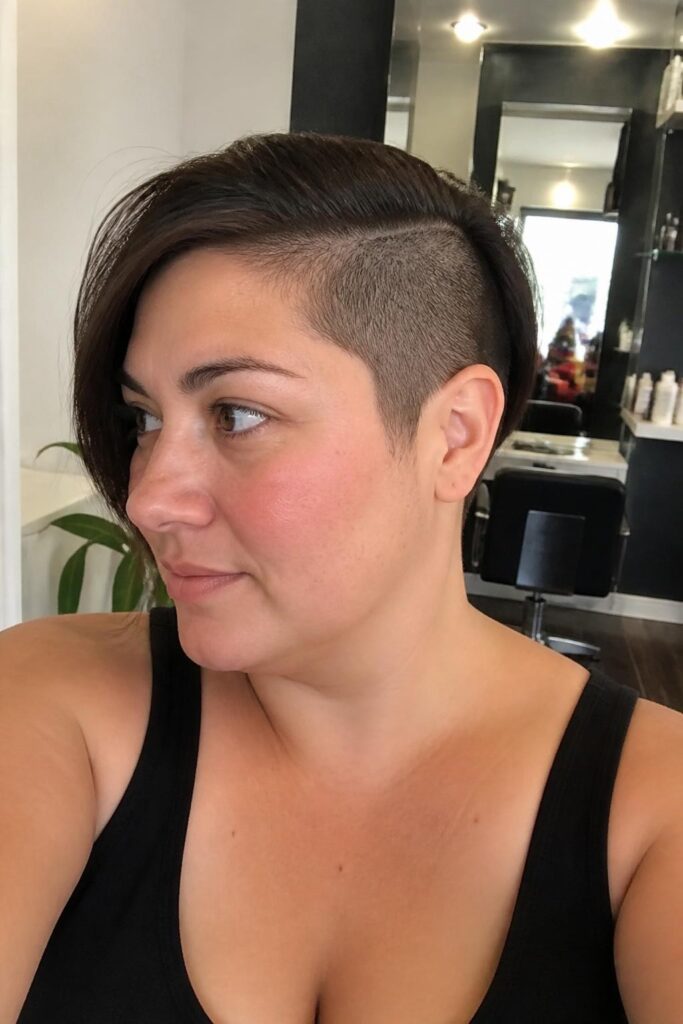 Undercut bob with long top