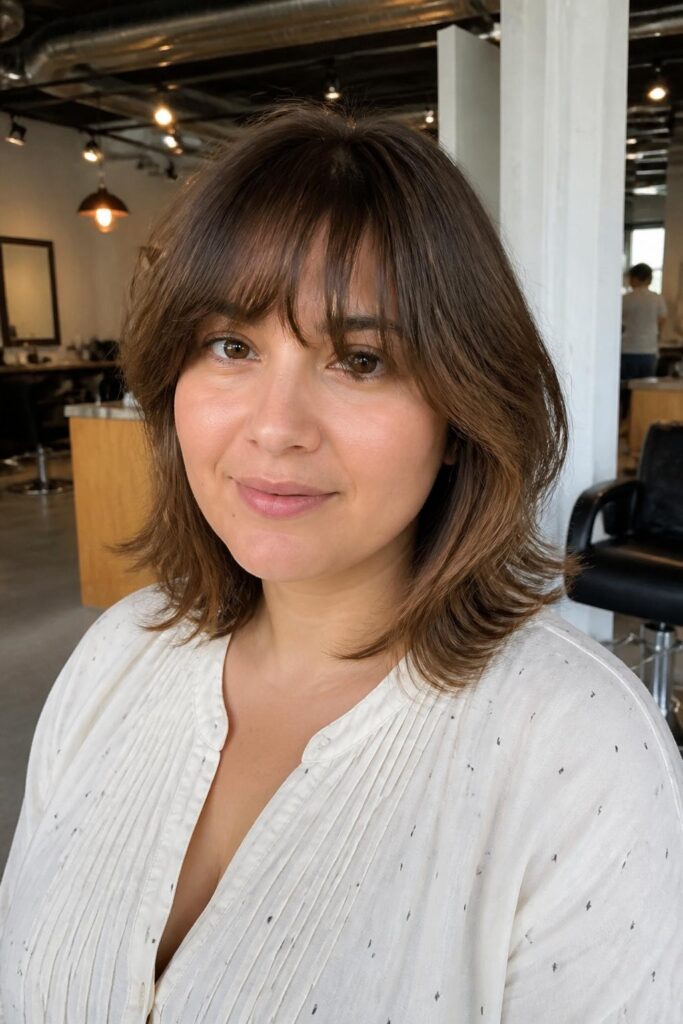 Wispy bardot bangs