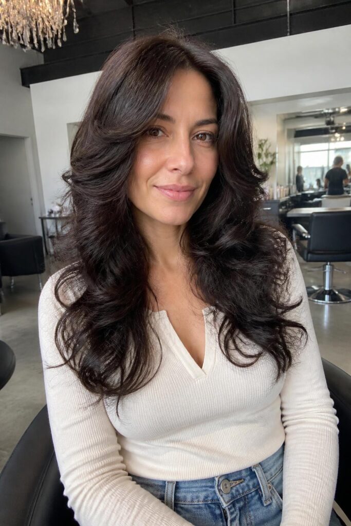 1. Classic long butterfly cut